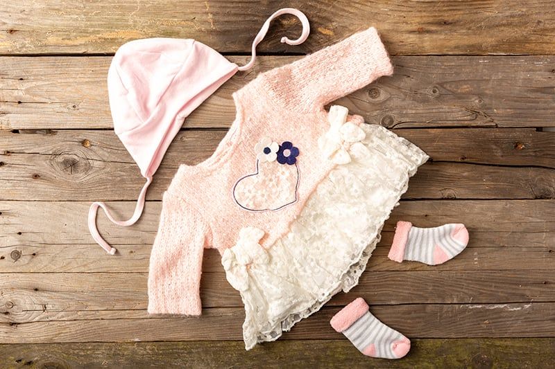 children's clothes Flat-Lay-Fotografie