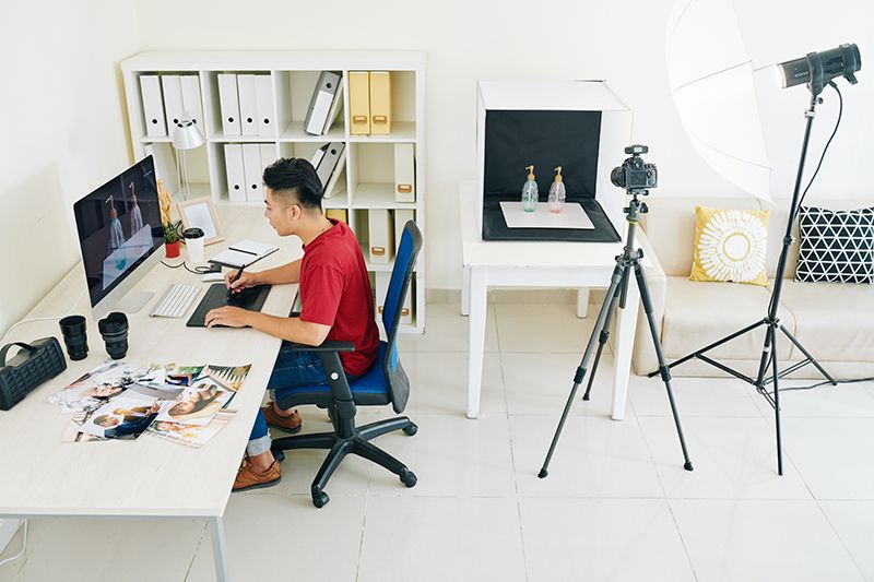 an image with a diy Fotostudio 