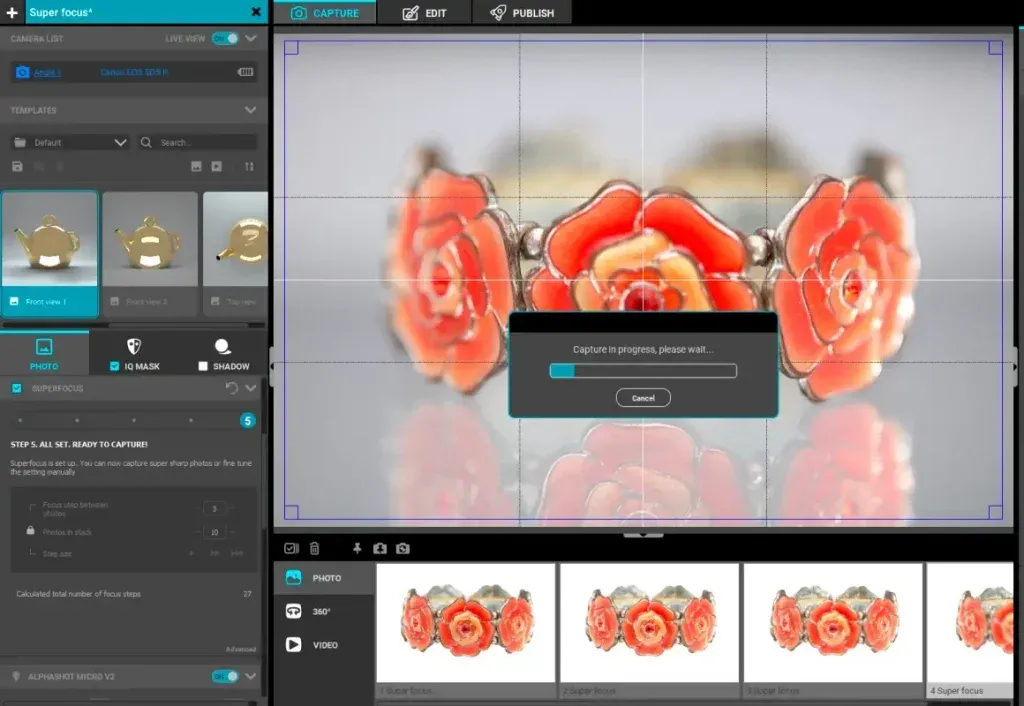 Super Focus Erfassen Sie of Rose Bracelet